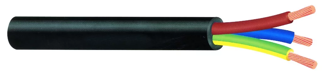 0.75mm x 2 CORE BLACK CABTYRE /100M