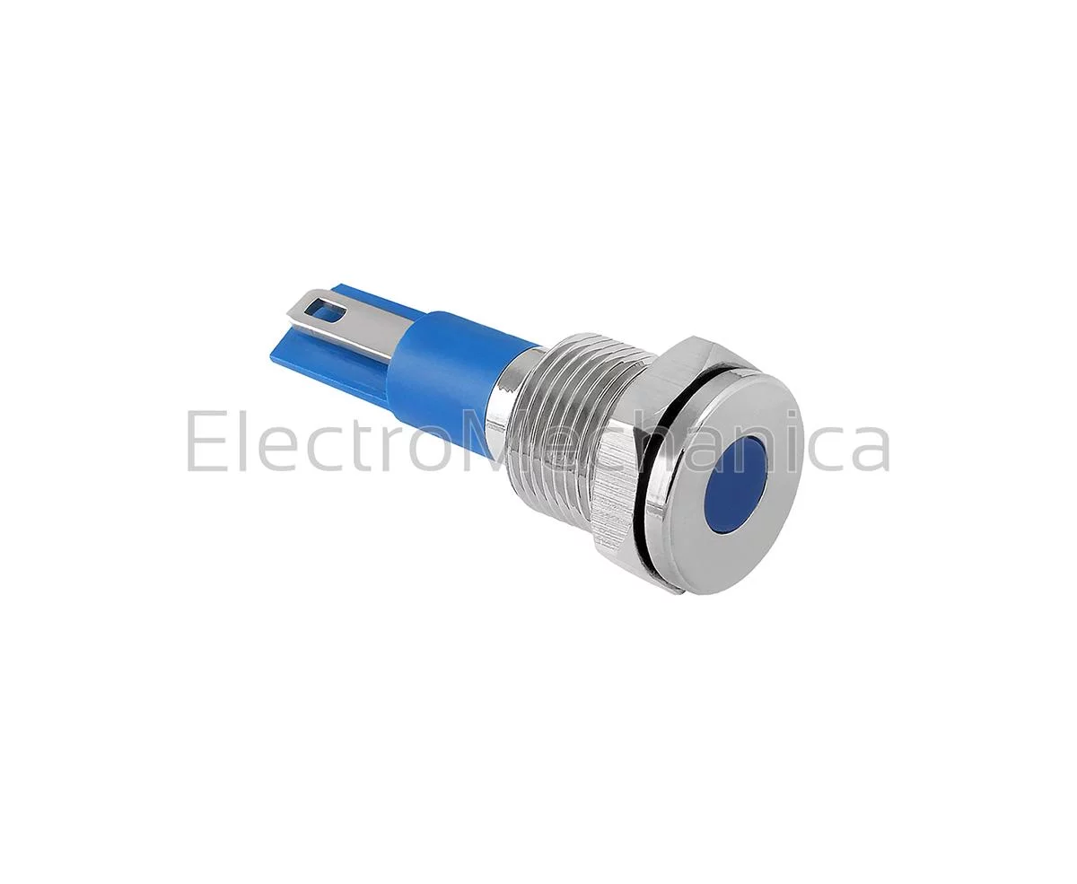 10mm METALIC BLU LED PL 240VAC/DC
