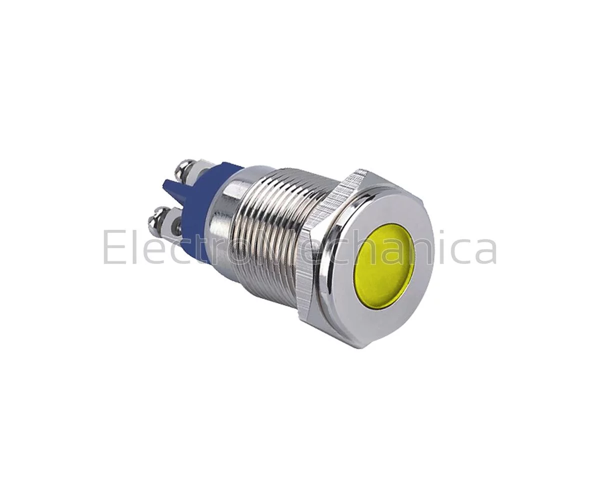 16mm METALLIC YEL LED PL 24VAC/DC
