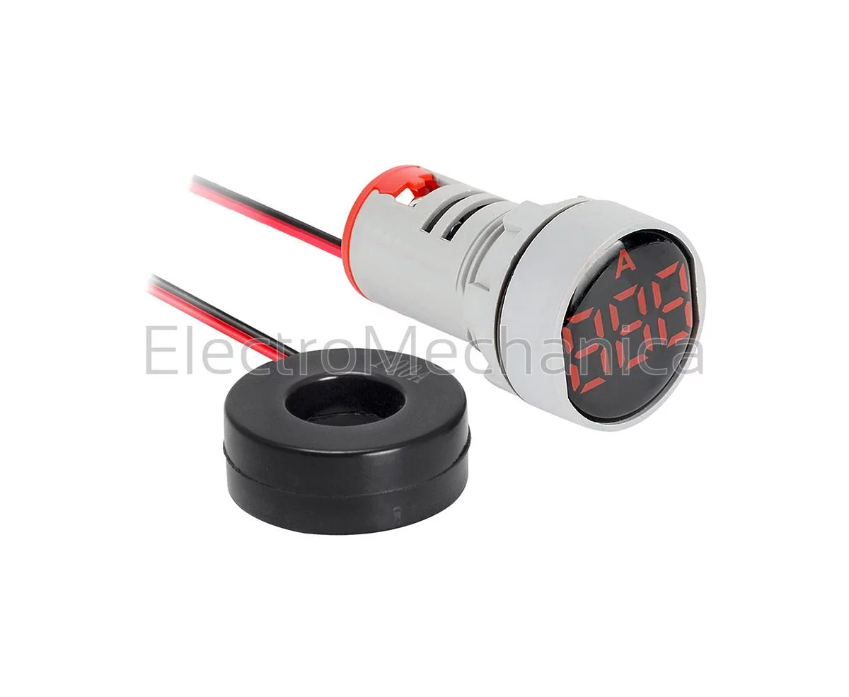22mm P/MNT RED AMMETER 0-100A+CT