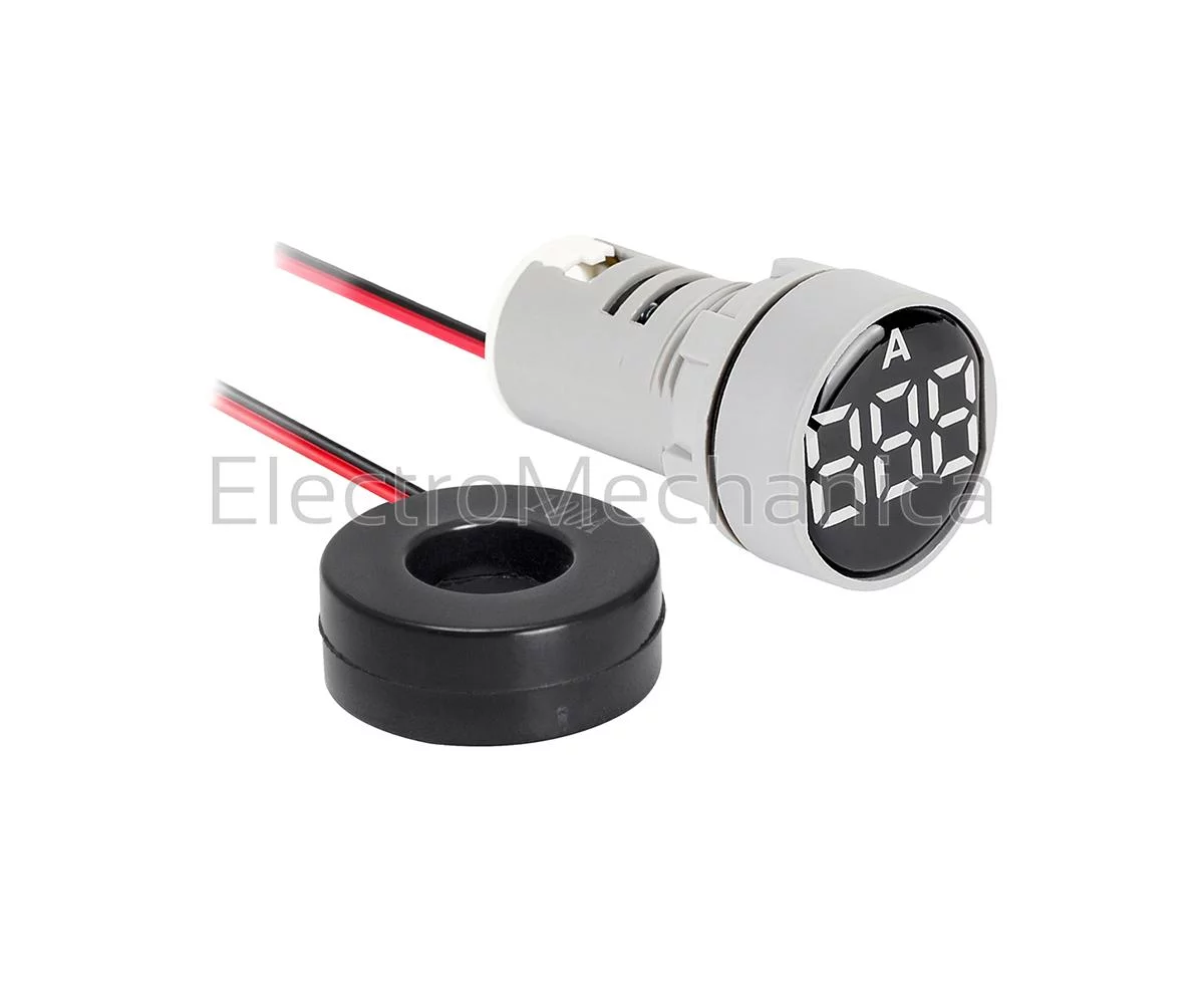 22mm P/MNT WHT AMMETER 0-100A+CT
