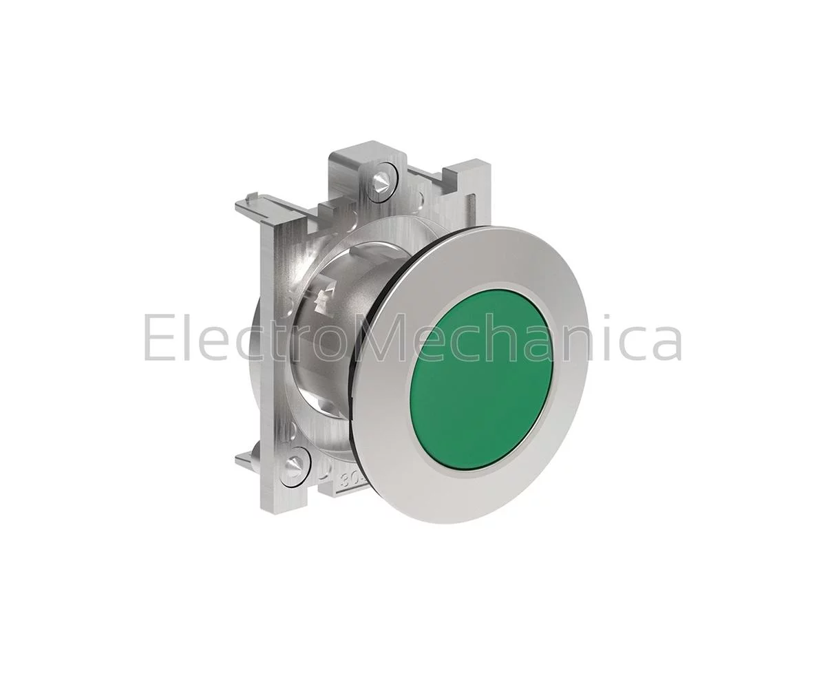 30MM FLUSH GRN MOM P/BUTTON ACT.