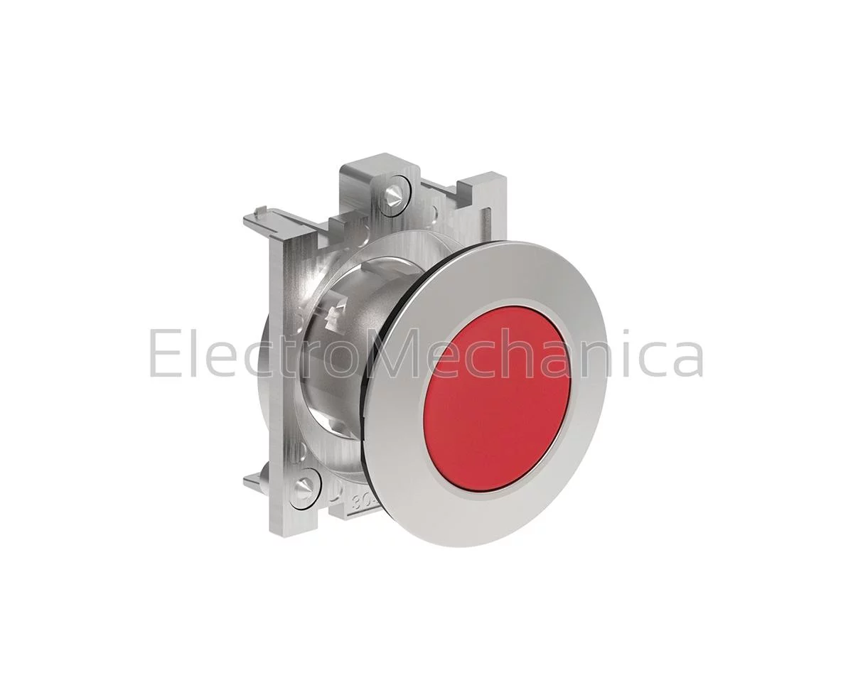 30MM FLUSH RED MOM P/BUTTON ACT.