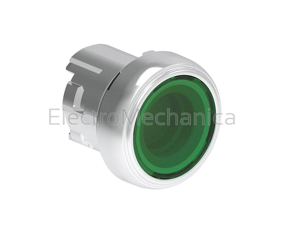 22MM GRN ILLUM. FLUSH P/BUTT ACT