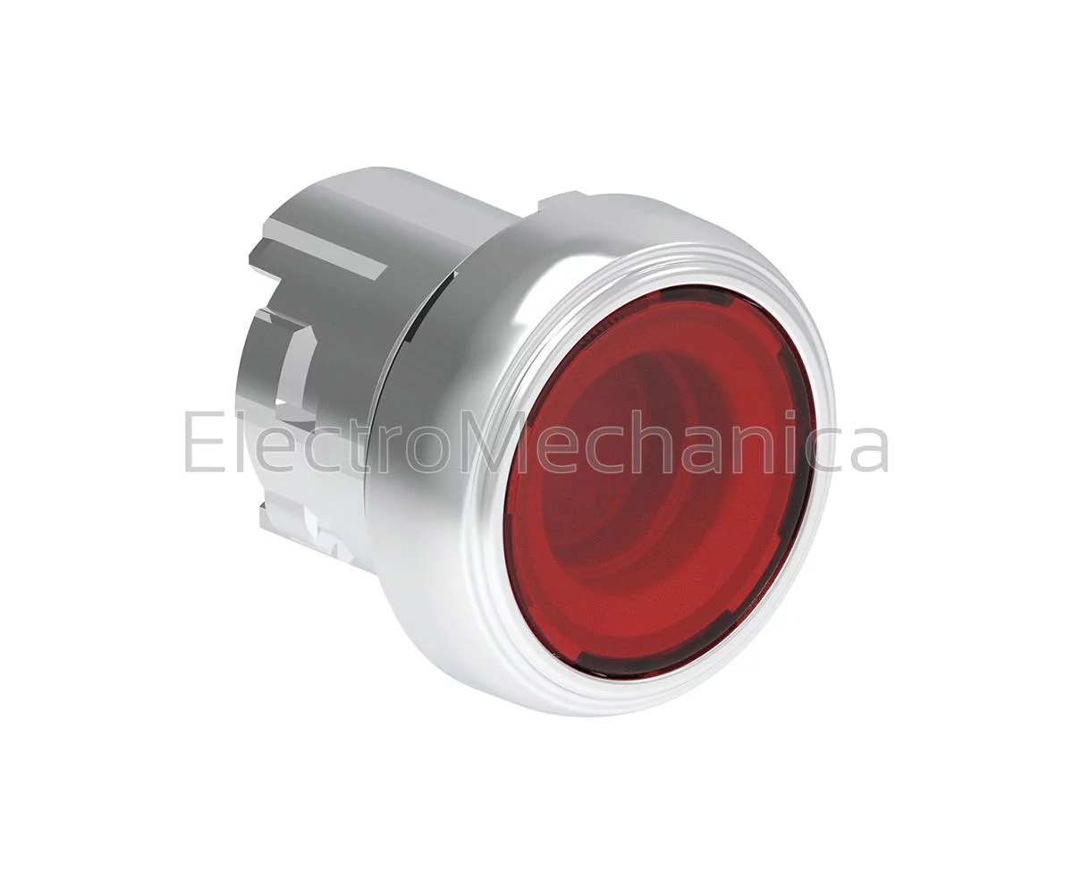 22MM RED ILLUM. FLUSH P/BUTT ACT