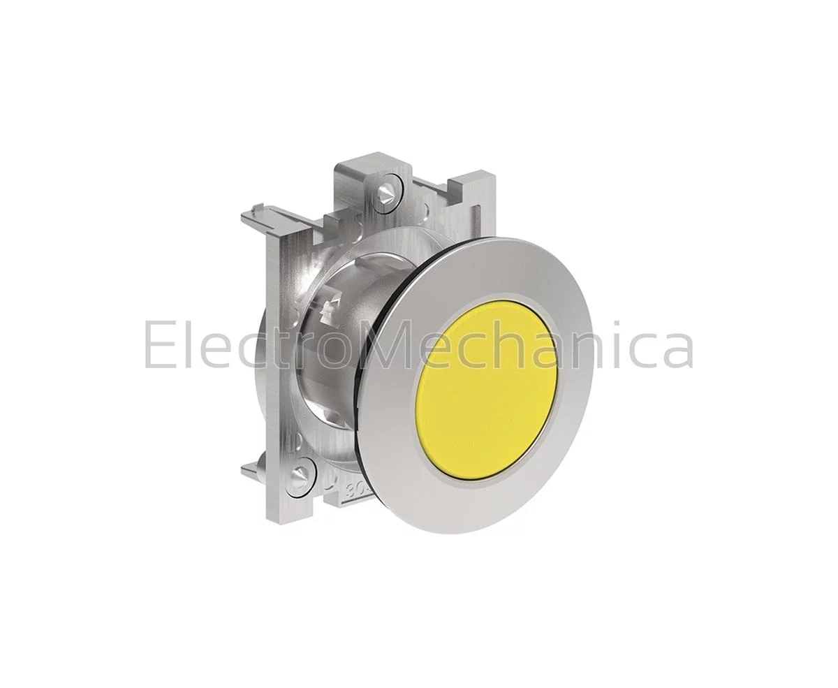 30MM FLUSH YEL MOM P/BUTTON ACT.