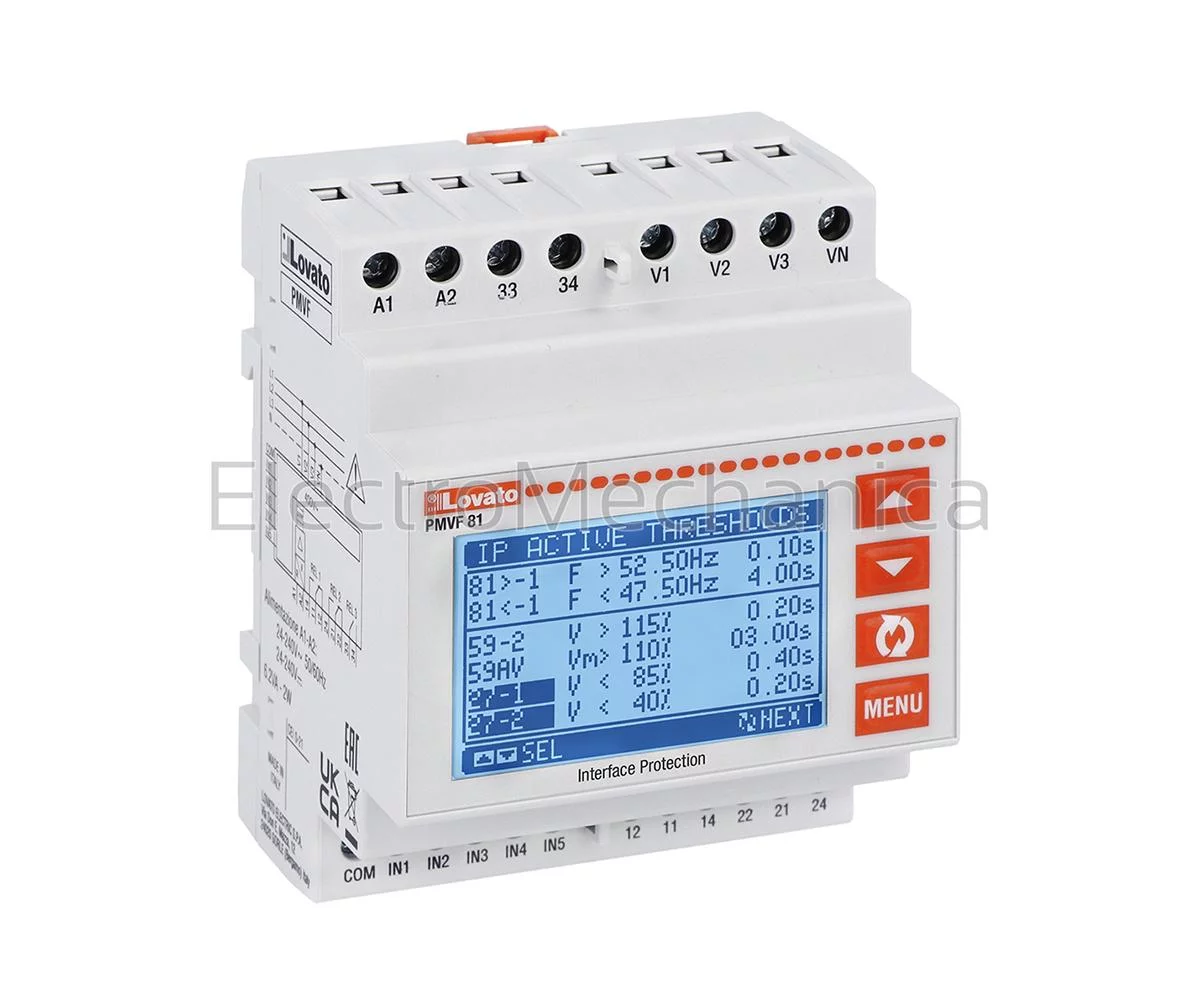 VOLTAGE + FREQUENCY MONITOR RELAY