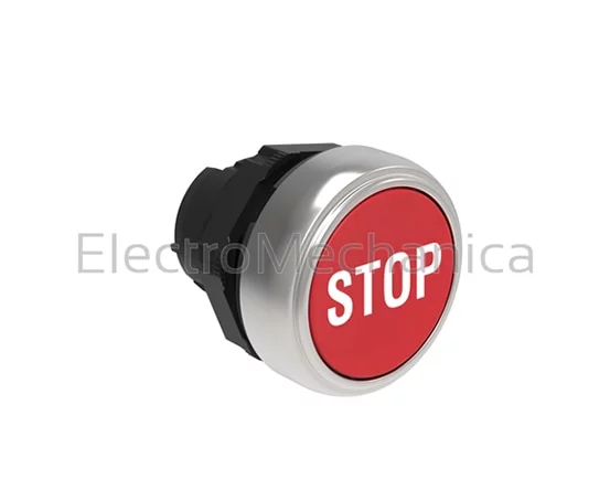 FLUSH RED "STOP" P/BUTTON ACT.