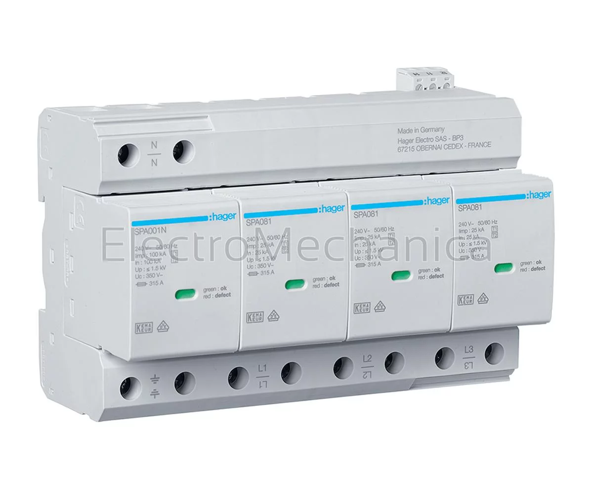 4P T1+T2 Uc 350V  25kA Up 1.5kV