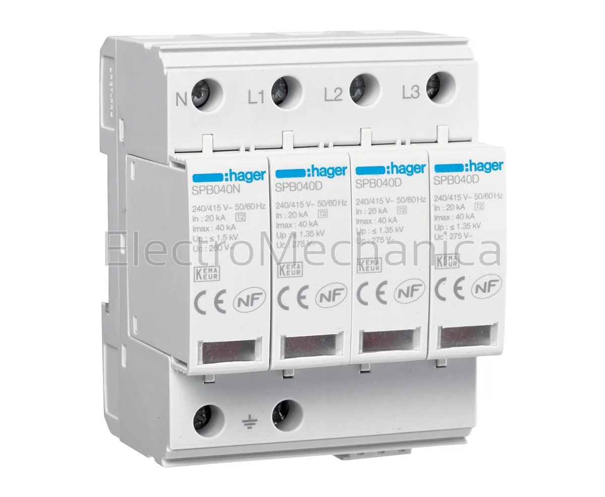 4P T2 Uc 275V In 20kA Imax 40kA