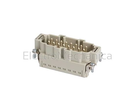 16P+E 16A MALE INSERT PUSH-IN