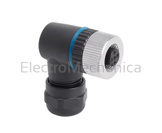 M12 CONNECTOR 8PIN 90DEG FEMALE