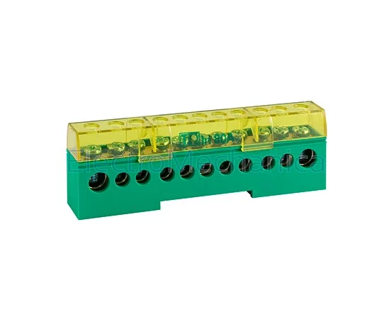 7WAY RAIL MNT TERM. BLOCK (GREEN)