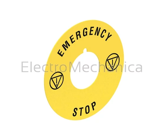 EMERGENCY STOP LABEL 60mm