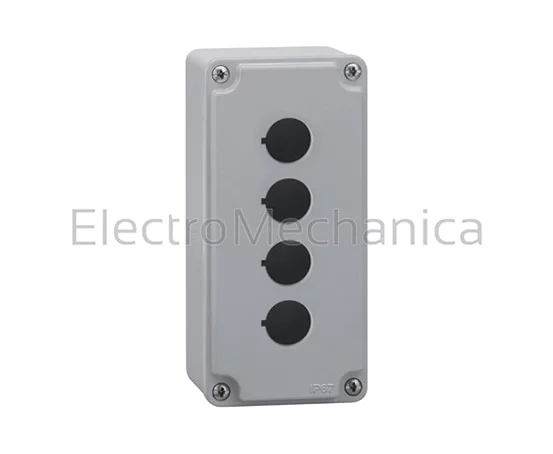 4 HOLE METAL PUSHBUTTON STATION