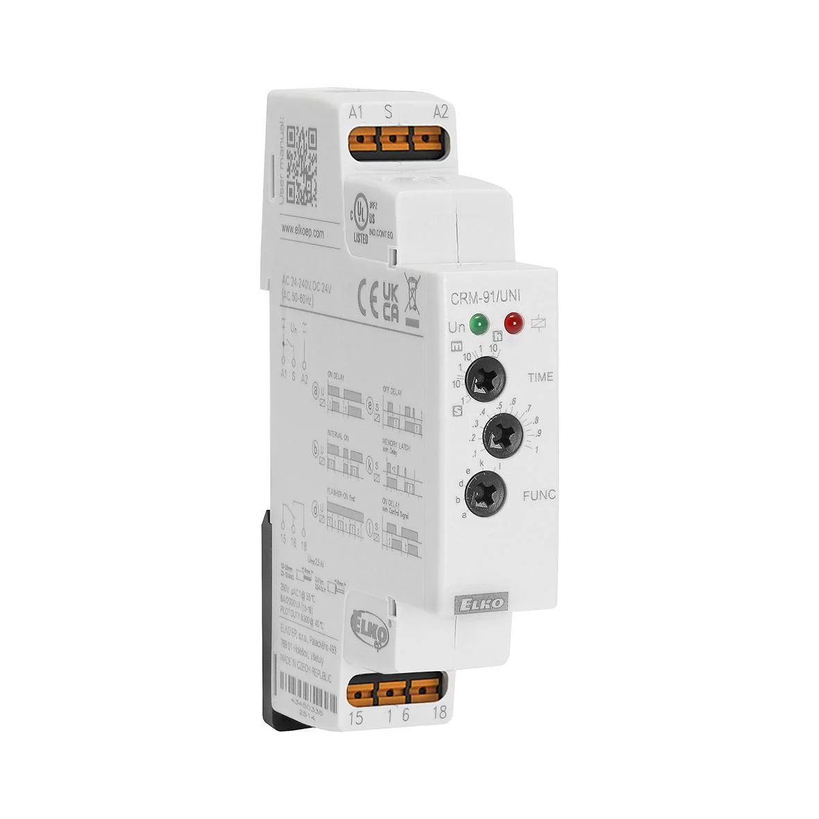 16A Time relays 12-240VAC/DC