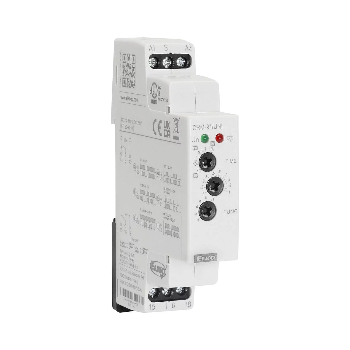 16A Time relays 12-240VAC/DC