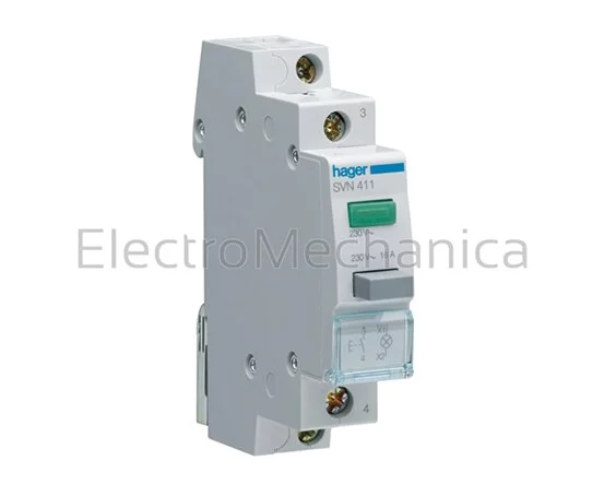 NO PUSHBUTTON + LED IND GREEN