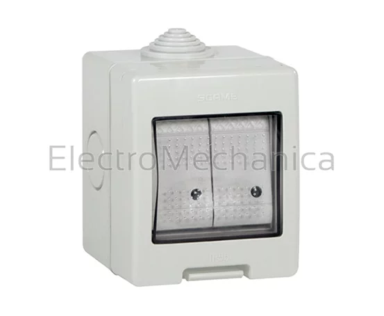 16A 2x1P IP55 SURFACE MNT SWITCH