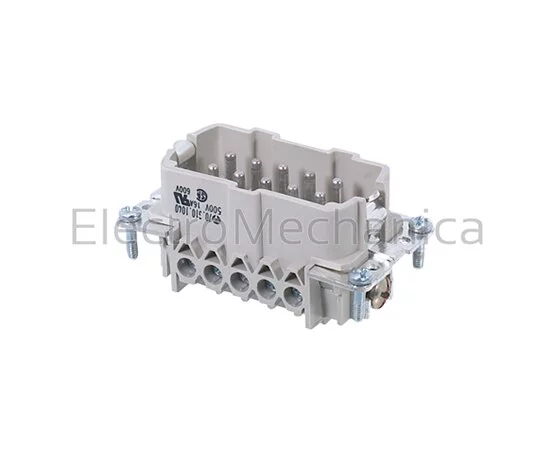 10P+E 16A MALE INSERT SCREW TERM