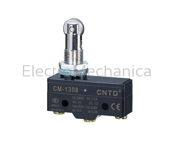 MICRO SW 15A-P/MNT ROLLER PLUNGER