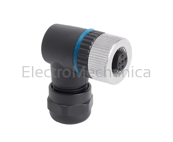 M12 CONNECTOR 4PIN 90DEG MALE