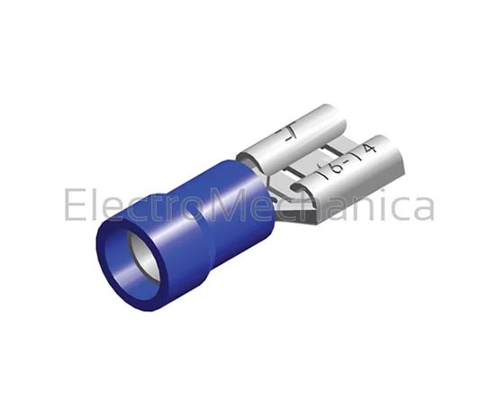 FEMALE P/ON BLUE 4.8mm (100)