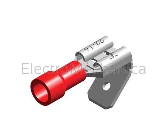 PIGGYBACK PUSH-ON RED 6.4mm (100)