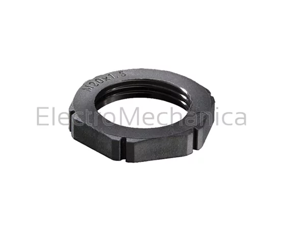M20 GLAND LOCKNUT BLACK
