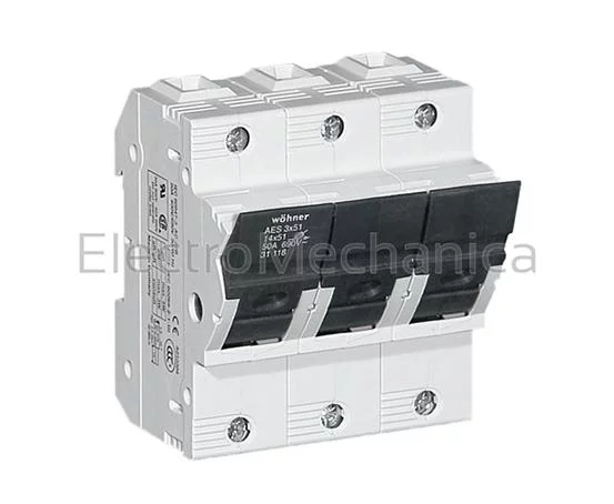 14x51 3P CYLINDRICAL FUSE HOLDER