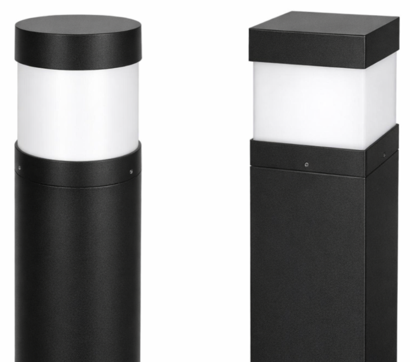 E27 BOLLARD SQUARE 570 1X LAMP IP65 WHITE