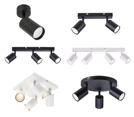 GU10 SURFACE SPOTLIGHT 1X LAMP IP20 WHITE