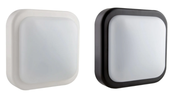 LED ECO BULKHEAD SQUARE 15W 3CCT PC IP65 WHITE